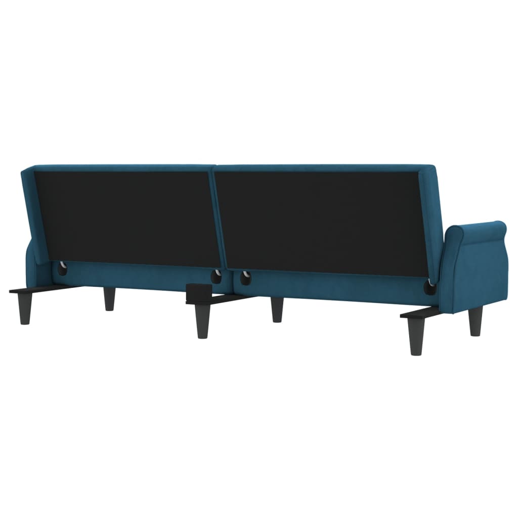 vidaXL Sleeper Sofa with Armrests Velvet Couch Sofa Bed Recliner Loveseat-39