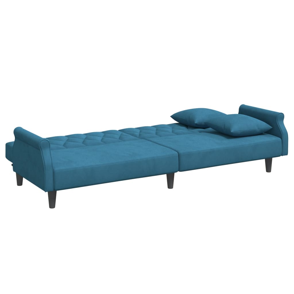 vidaXL Sleeper Sofa with Armrests Velvet Couch Sofa Bed Recliner Loveseat-54