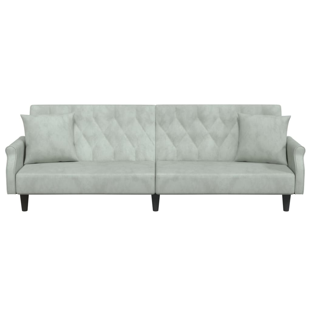 vidaXL Sleeper Sofa with Armrests Velvet Couch Sofa Bed Recliner Loveseat-25
