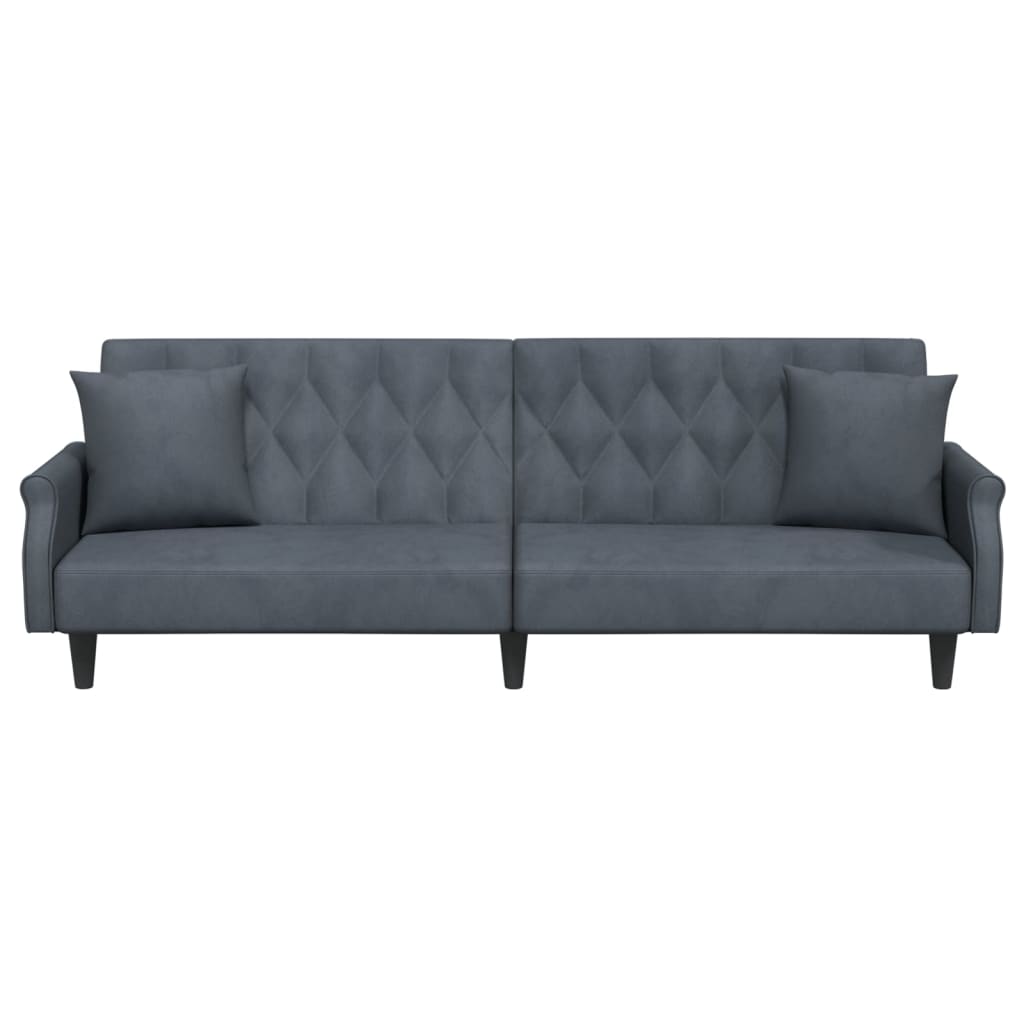 vidaXL Sleeper Sofa with Armrests Velvet Couch Sofa Bed Recliner Loveseat-57