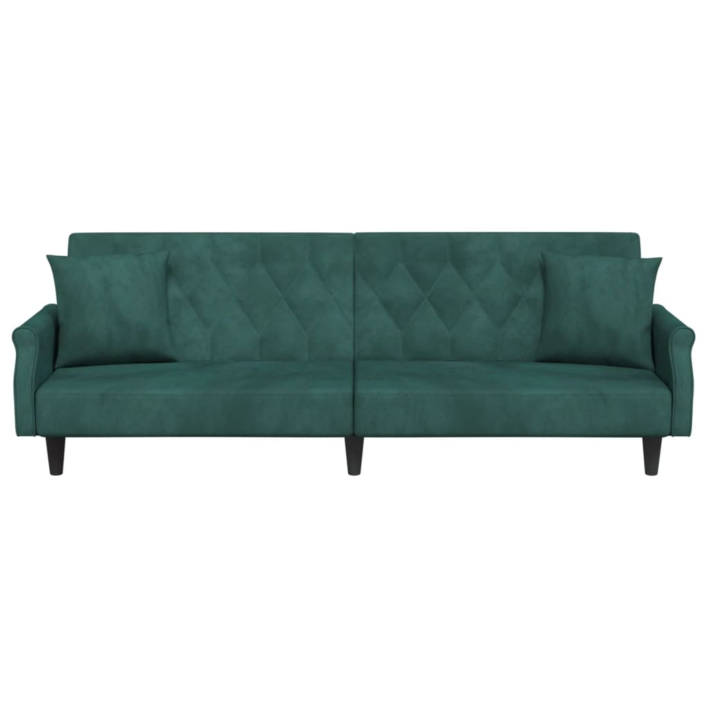 vidaXL Sleeper Sofa with Armrests Velvet Couch Sofa Bed Recliner Loveseat-22
