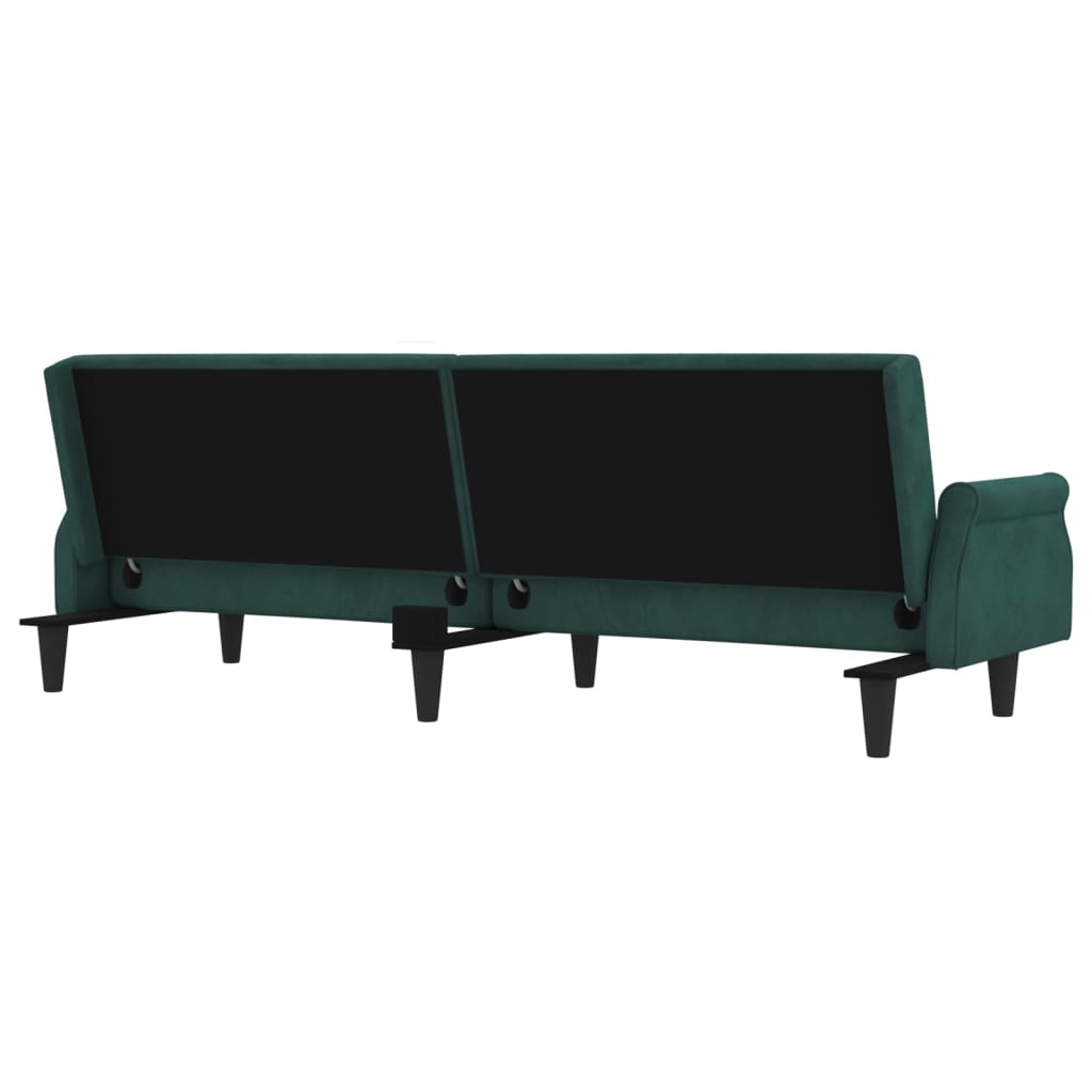 vidaXL Sleeper Sofa with Armrests Velvet Couch Sofa Bed Recliner Loveseat-35