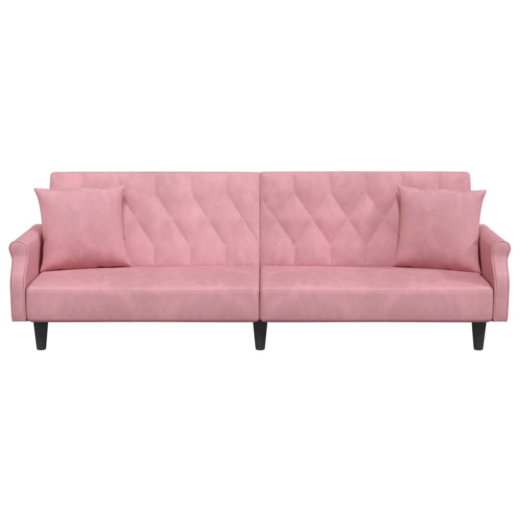 vidaXL Sleeper Sofa with Armrests Velvet Couch Sofa Bed Recliner Loveseat-55