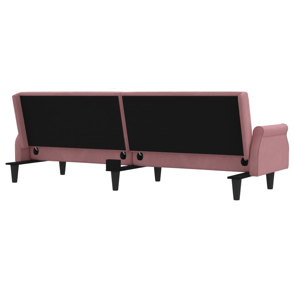 vidaXL Sleeper Sofa with Armrests Velvet Couch Sofa Bed Recliner Loveseat-1