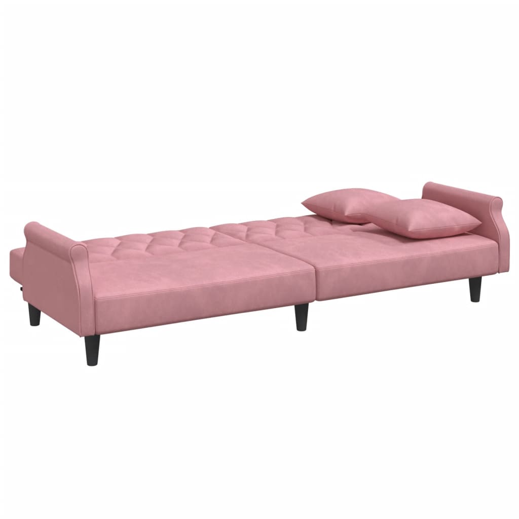 vidaXL Sleeper Sofa with Armrests Velvet Couch Sofa Bed Recliner Loveseat-16
