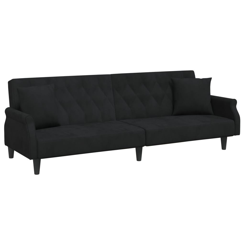 vidaXL Sleeper Sofa with Armrests Velvet Couch Sofa Bed Recliner Loveseat-62