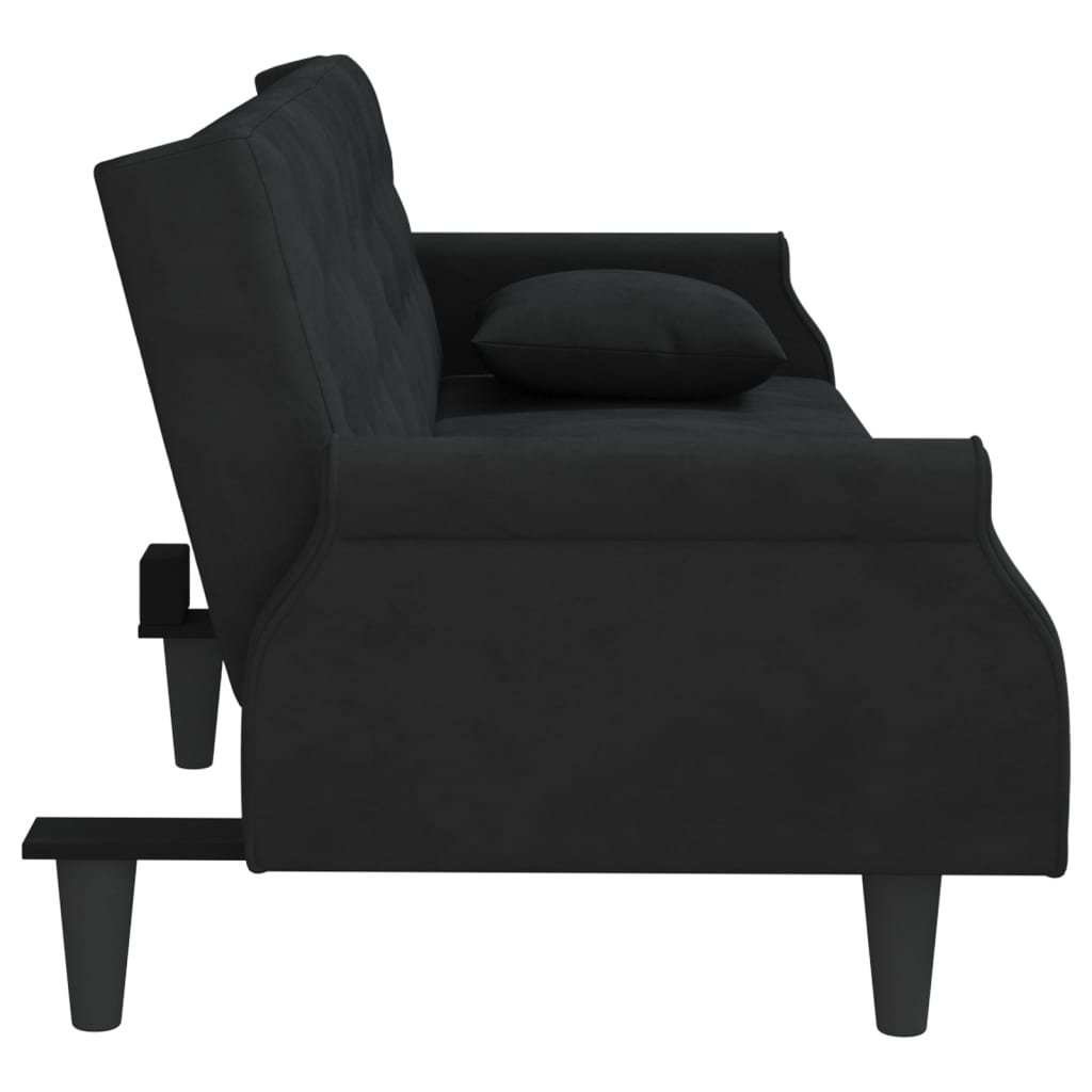 vidaXL Sleeper Sofa with Armrests Velvet Couch Sofa Bed Recliner Loveseat-59