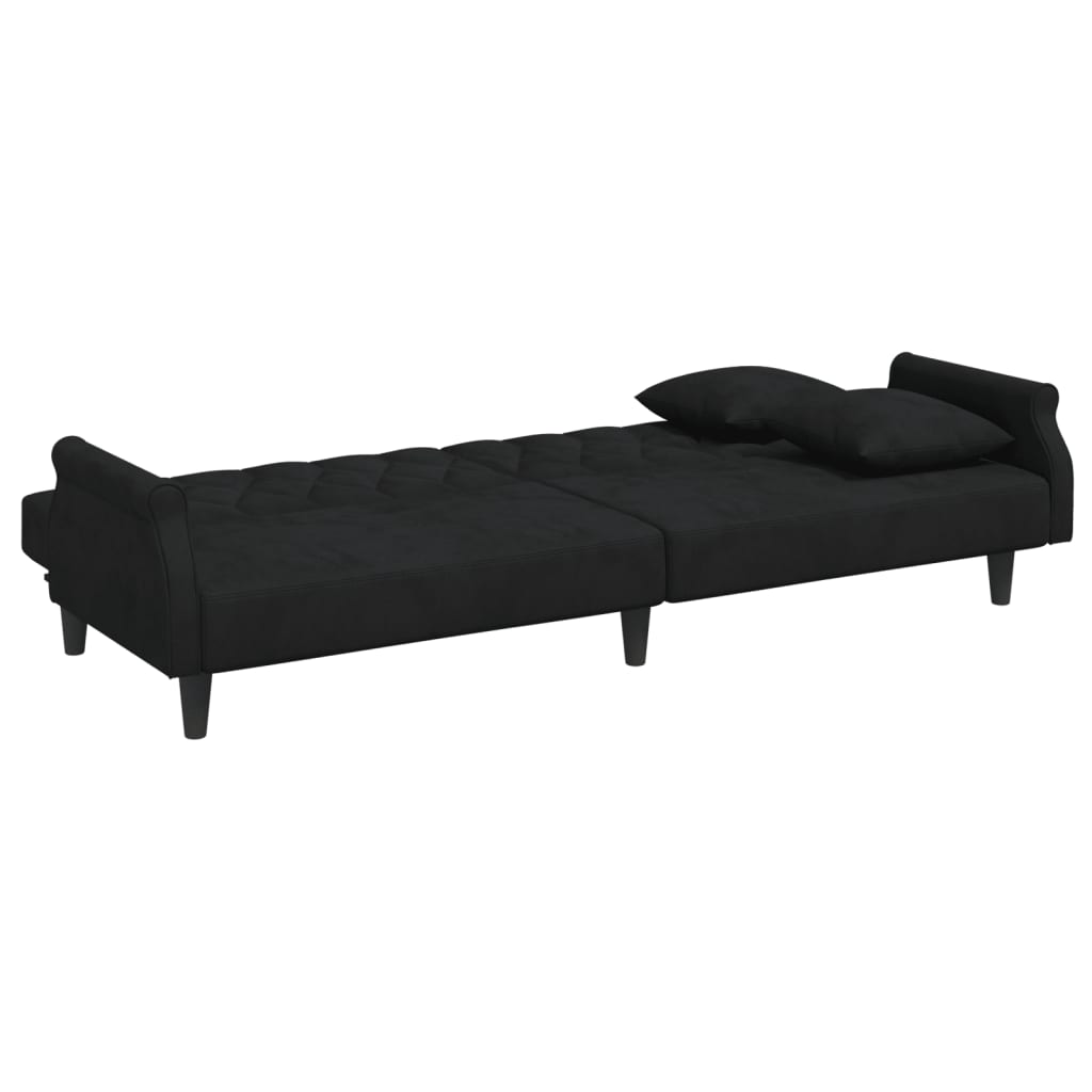 vidaXL Sleeper Sofa with Armrests Velvet Couch Sofa Bed Recliner Loveseat-42