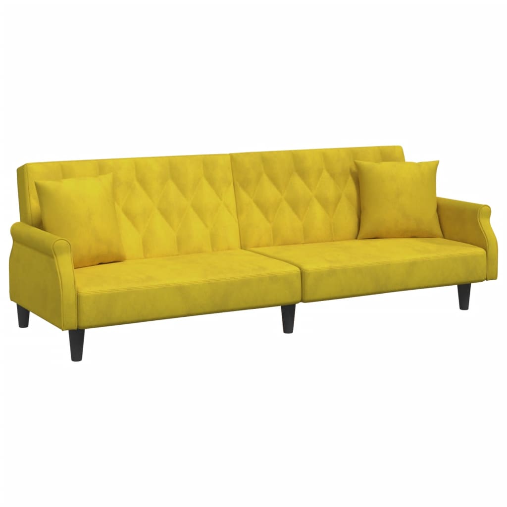 vidaXL Sleeper Sofa with Armrests Velvet Couch Sofa Bed Recliner Loveseat-52