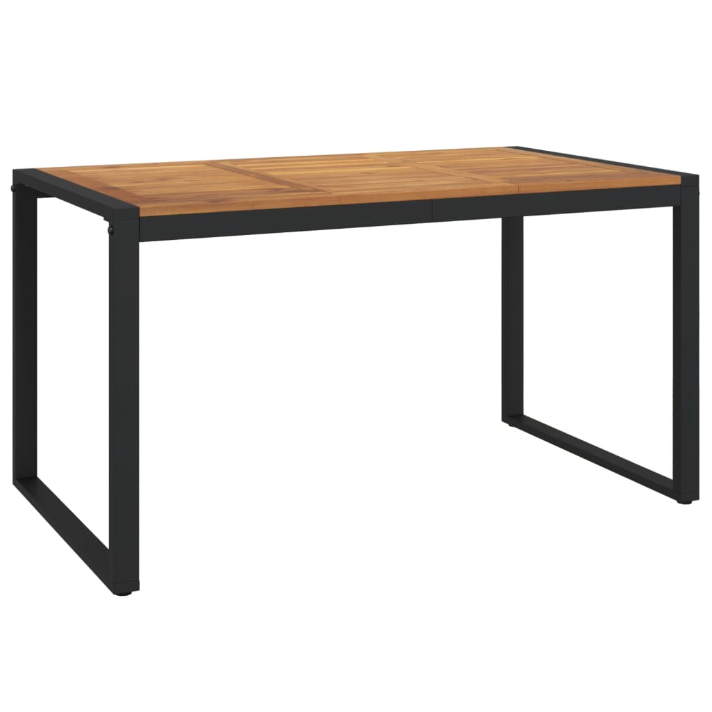 vidaXL Patio Table with U-shaped Legs 55.1"x31.5"x29.5" Solid Wood Acacia-1