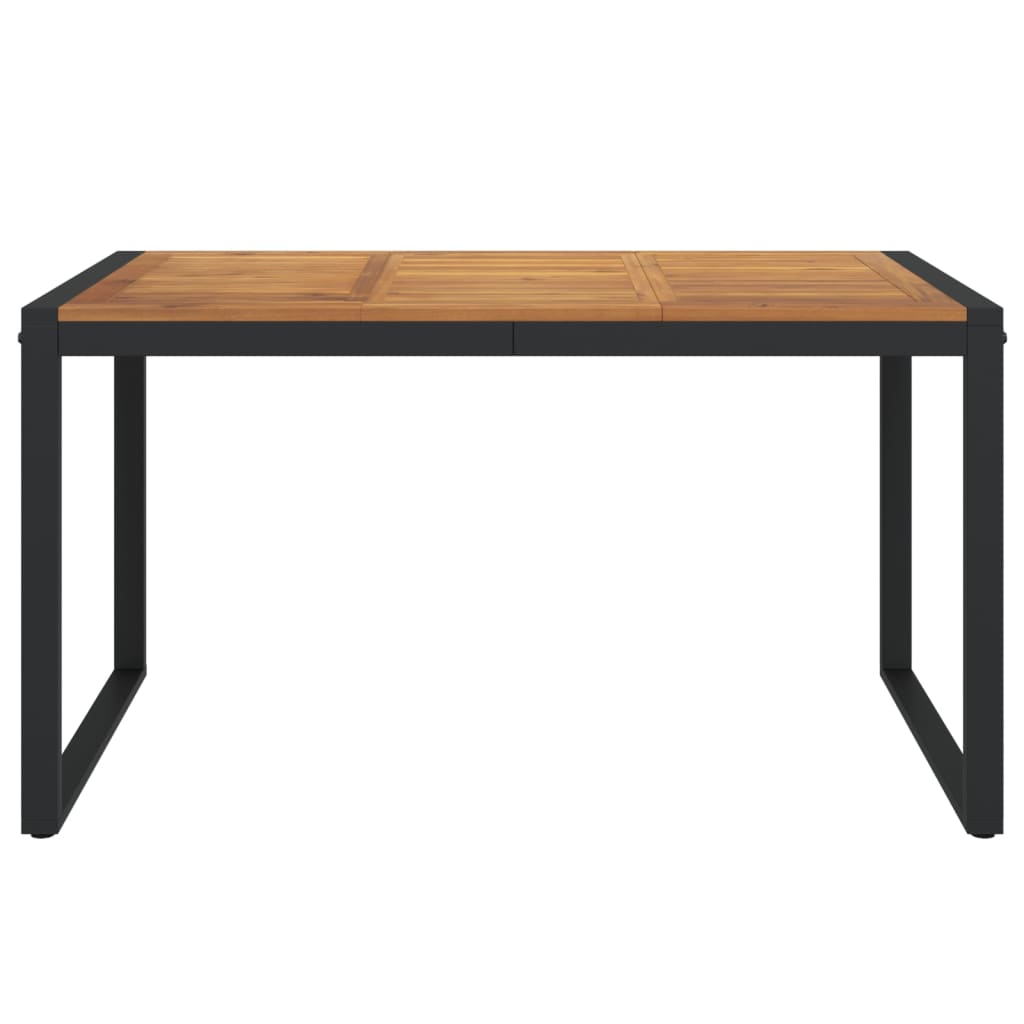 vidaXL Patio Table with U-shaped Legs 55.1"x31.5"x29.5" Solid Wood Acacia-17