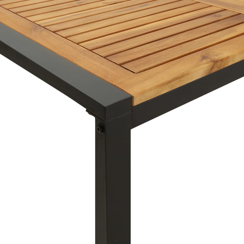 vidaXL Patio Table with U-shaped Legs 55.1"x31.5"x29.5" Solid Wood Acacia-27