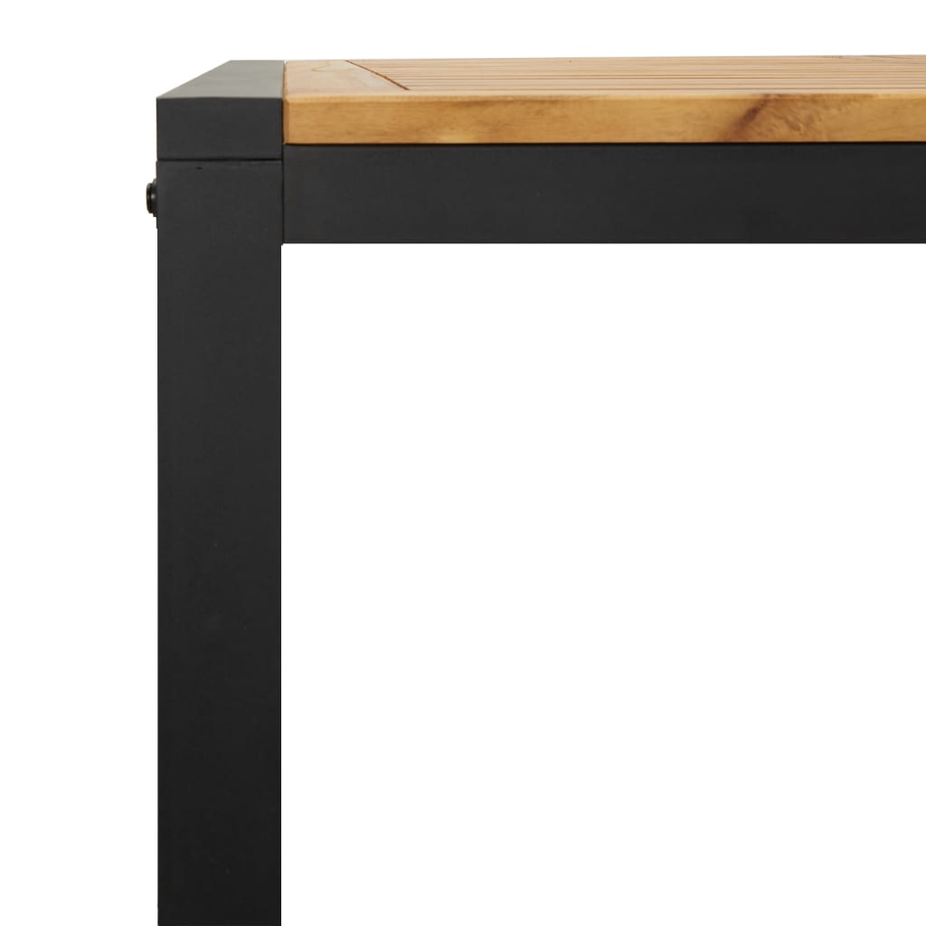 vidaXL Patio Table with U-shaped Legs 55.1"x31.5"x29.5" Solid Wood Acacia-30