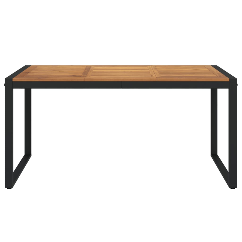 vidaXL Patio Table with U-shaped Legs 55.1"x31.5"x29.5" Solid Wood Acacia-15