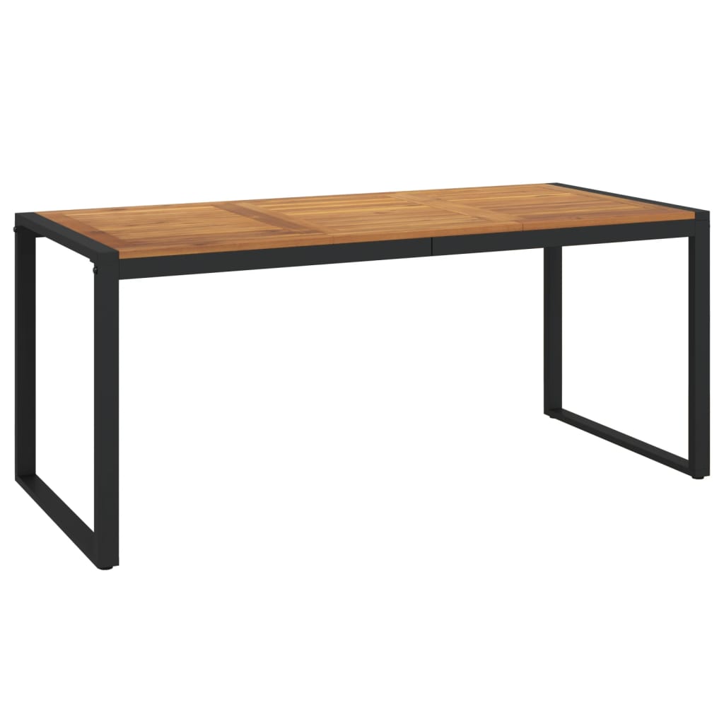 vidaXL Patio Table with U-shaped Legs 55.1"x31.5"x29.5" Solid Wood Acacia-32