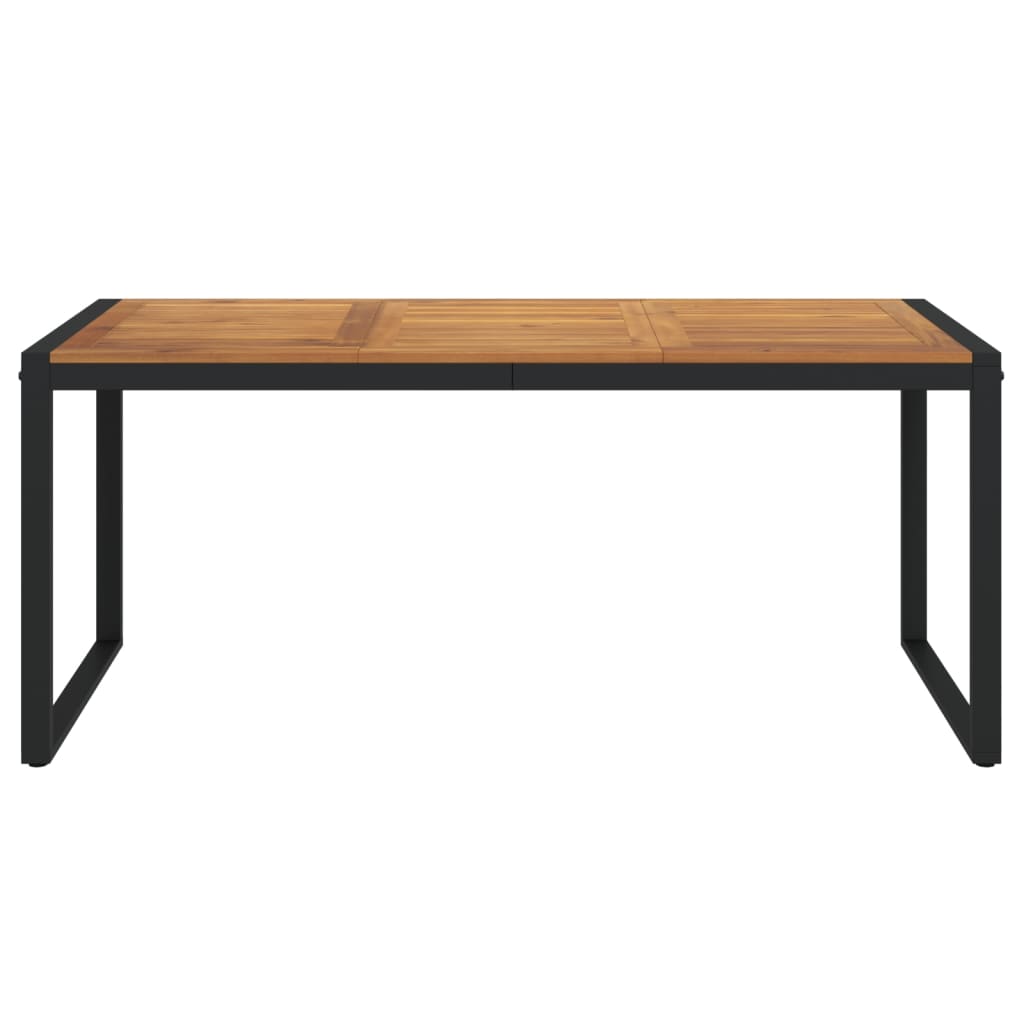 vidaXL Patio Table with U-shaped Legs 55.1"x31.5"x29.5" Solid Wood Acacia-6