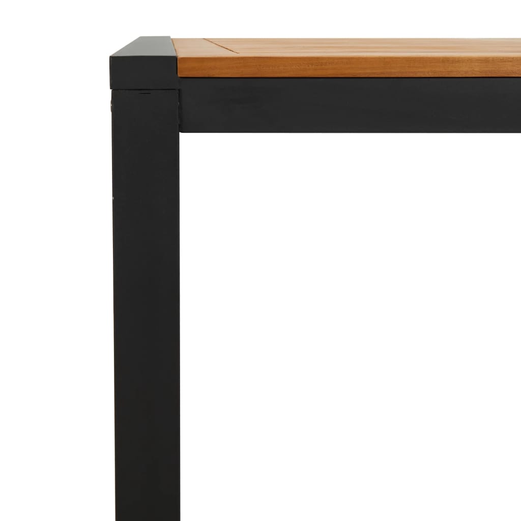 vidaXL Patio Table with U-shaped Legs 55.1"x31.5"x29.5" Solid Wood Acacia-22