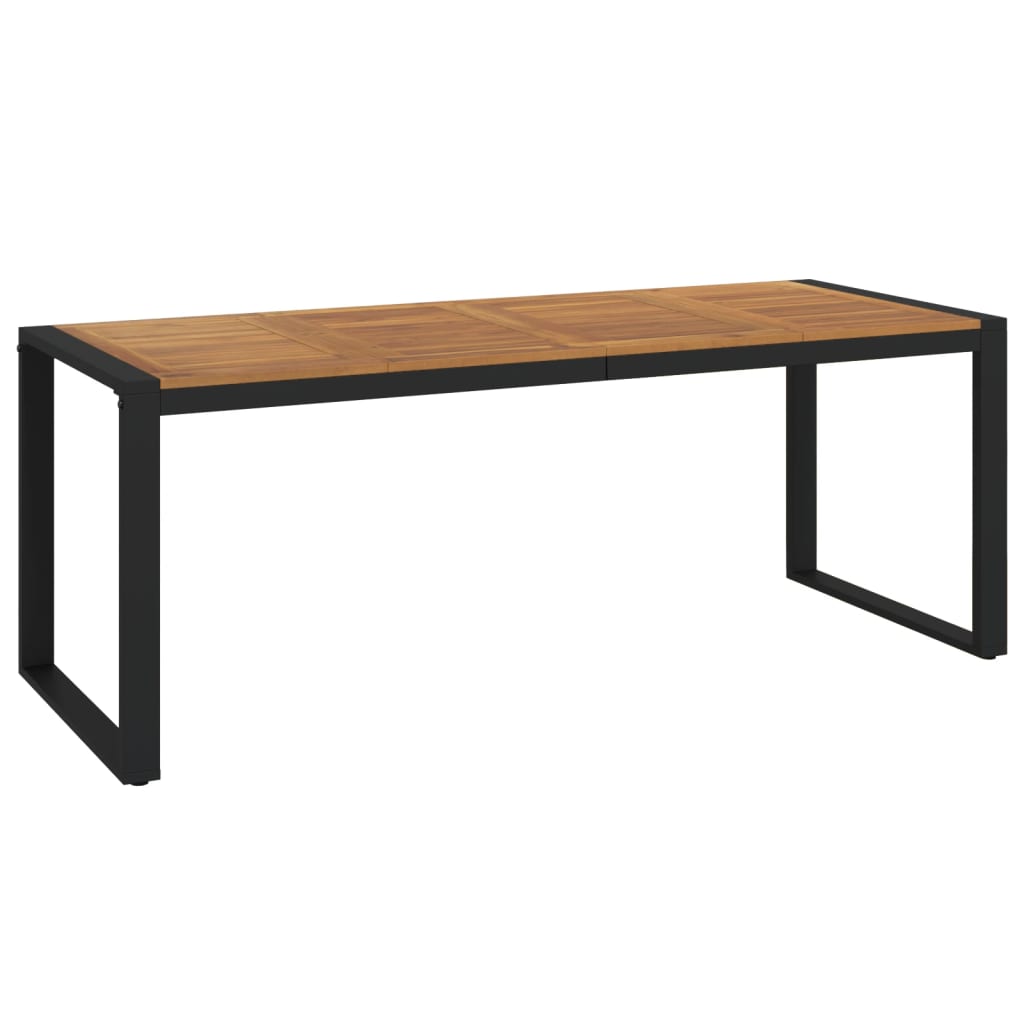 vidaXL Patio Table with U-shaped Legs 55.1"x31.5"x29.5" Solid Wood Acacia-28