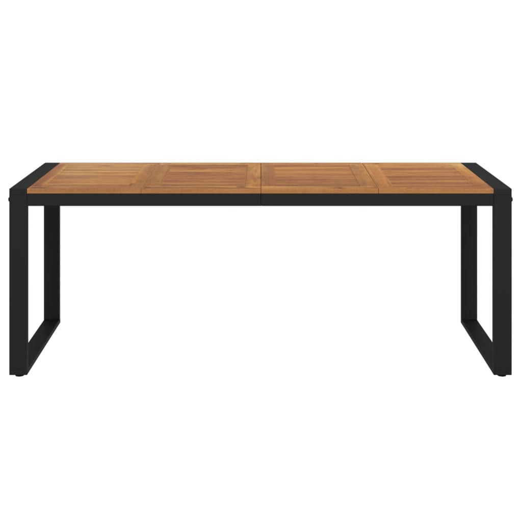 vidaXL Patio Table with U-shaped Legs 55.1"x31.5"x29.5" Solid Wood Acacia-0