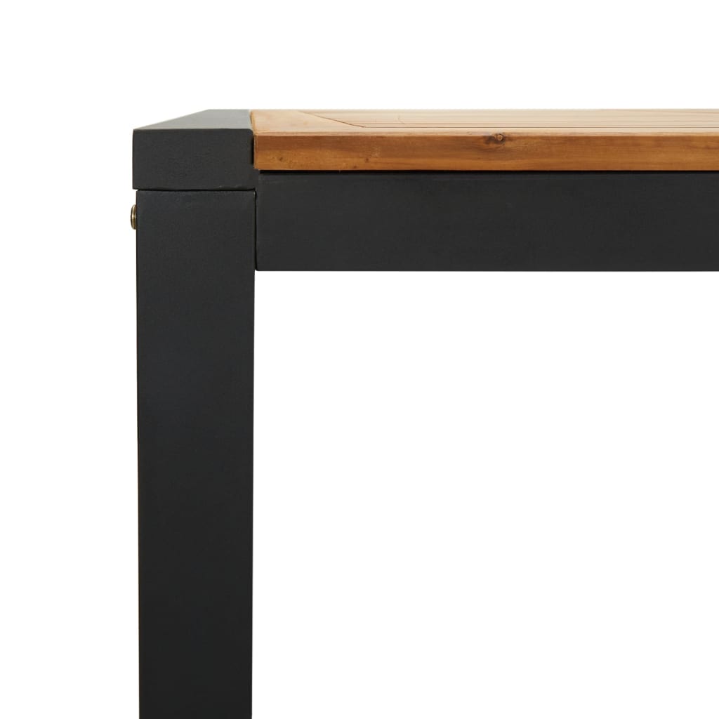 vidaXL Patio Table with U-shaped Legs 55.1"x31.5"x29.5" Solid Wood Acacia-16