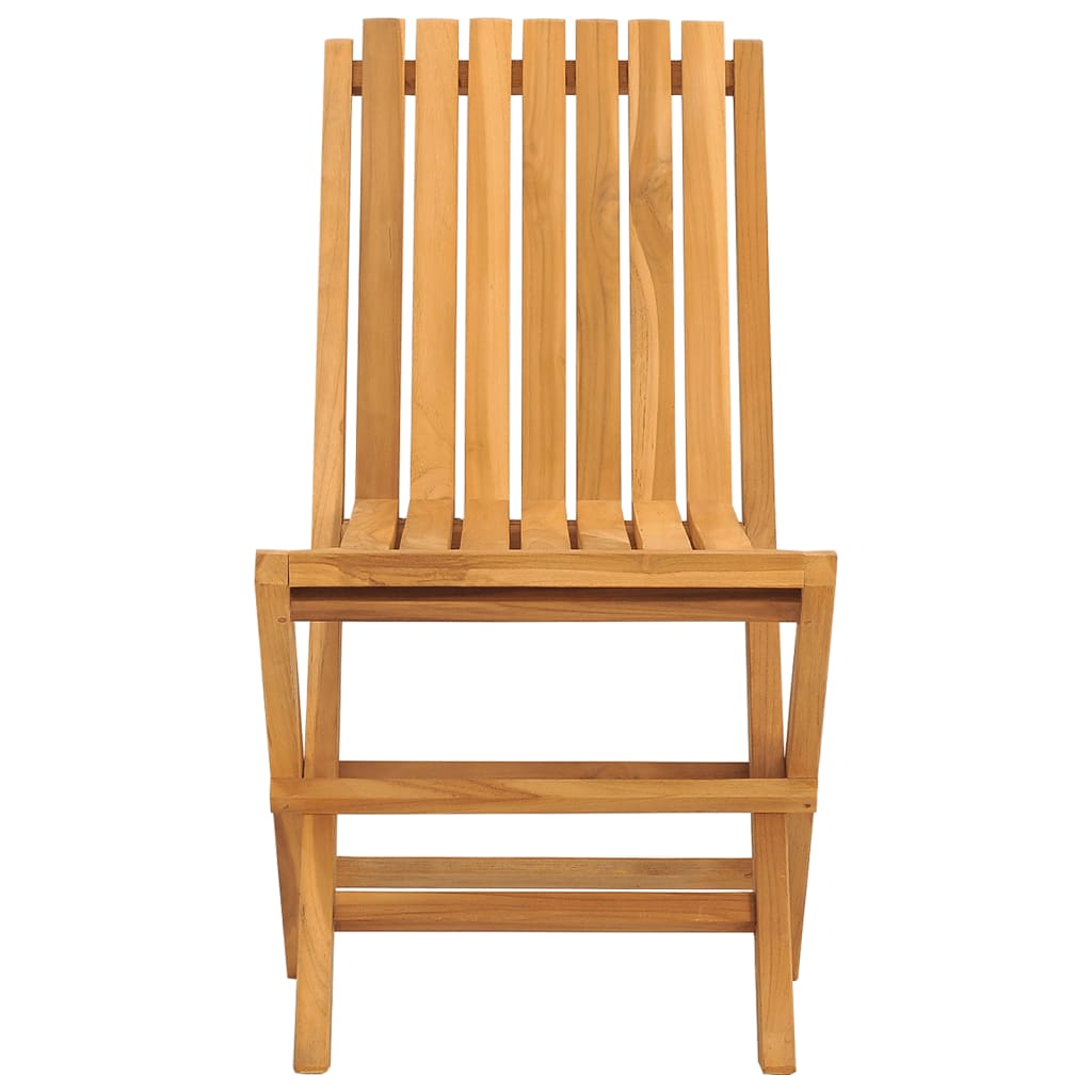 vidaXL Folding Patio Chairs 2 pcs 18.5"x18.5"x35" Solid Wood Teak-2