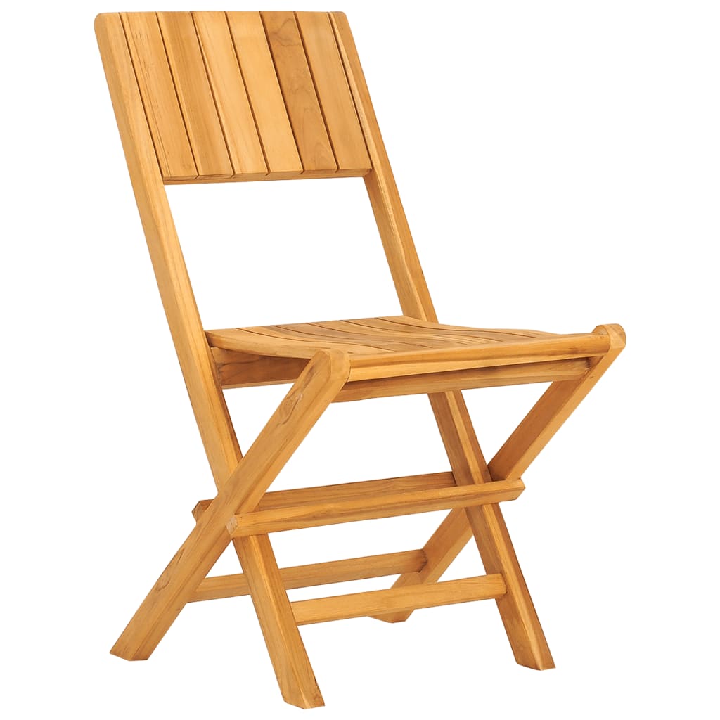 vidaXL Folding Patio Chairs 2 pcs 18.5"x24"x35.4" Solid Wood Teak-1
