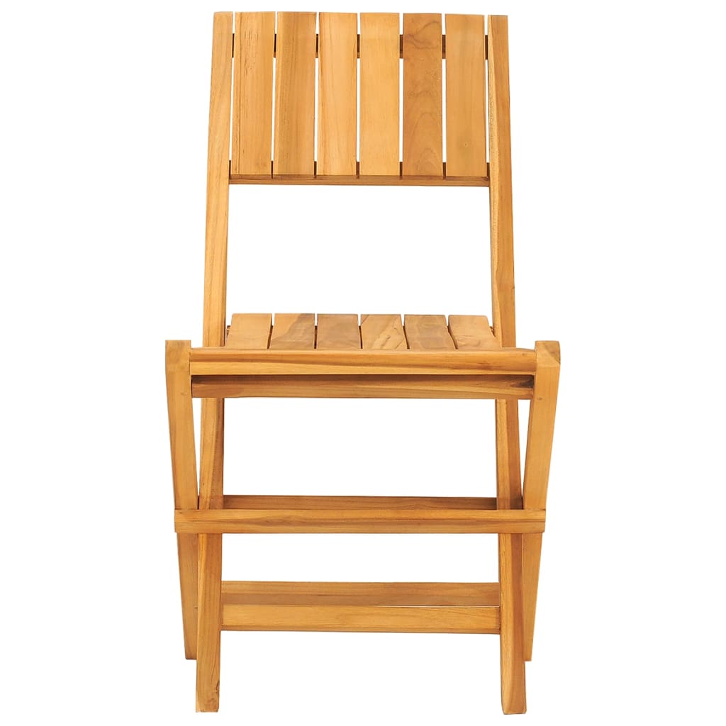 vidaXL Folding Patio Chairs 2 pcs 18.5"x24"x35.4" Solid Wood Teak-2