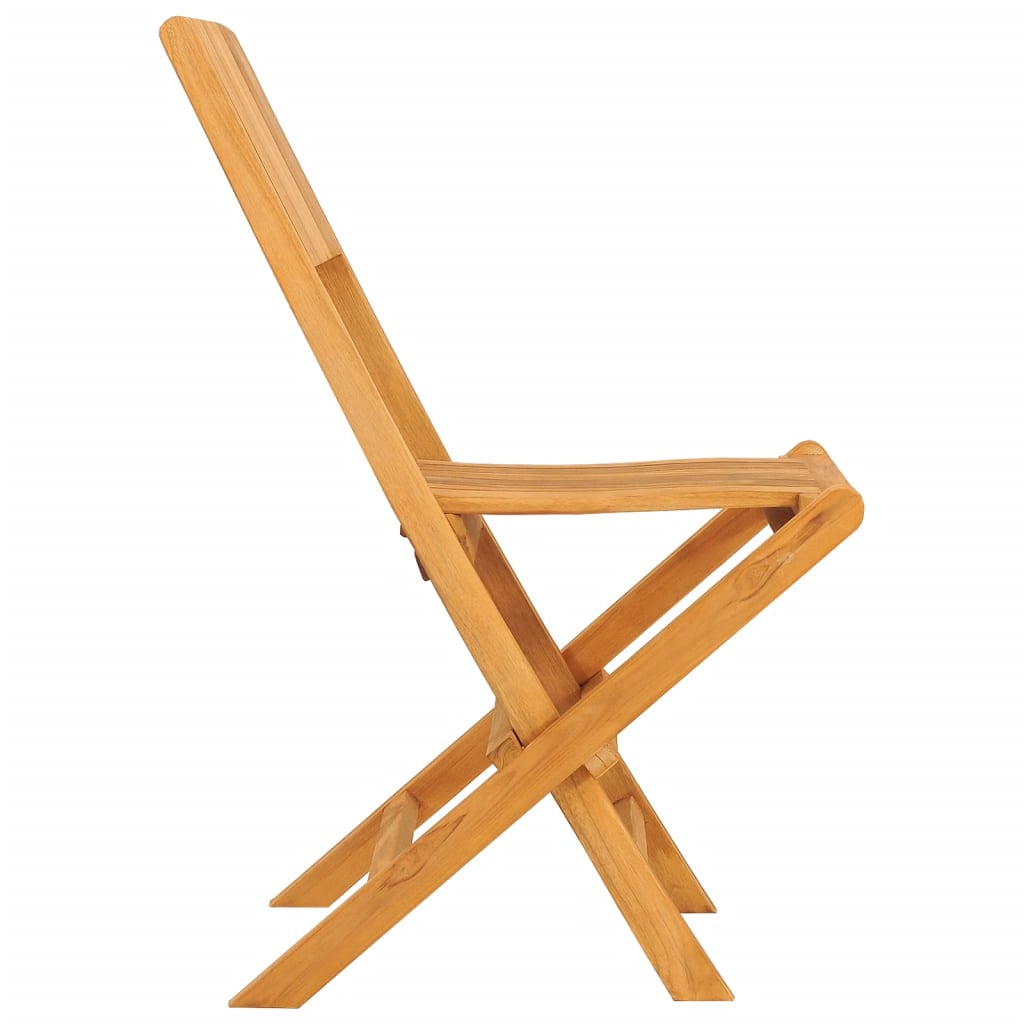 vidaXL Folding Patio Chairs 2 pcs 18.5"x24"x35.4" Solid Wood Teak-3