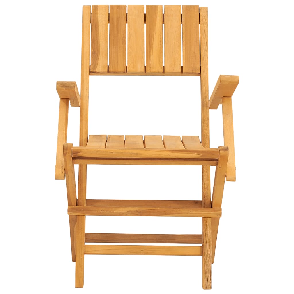 vidaXL Folding Patio Chairs 2 pcs 21.7"x24"x35.4" Solid Wood Teak-2