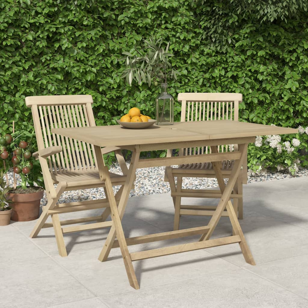 vidaXL Outdoor Dining Table Folding Table Garden Furniture Solid Wood Teak-15