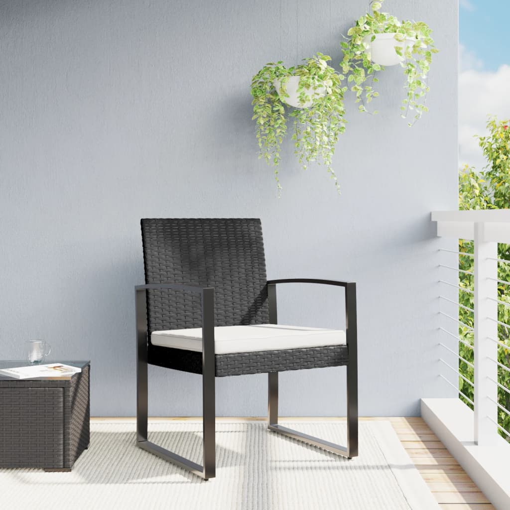 vidaXL Patio Chair 2 Pcs Patio Furniture Dining Chair for Porch PP Rattan-11