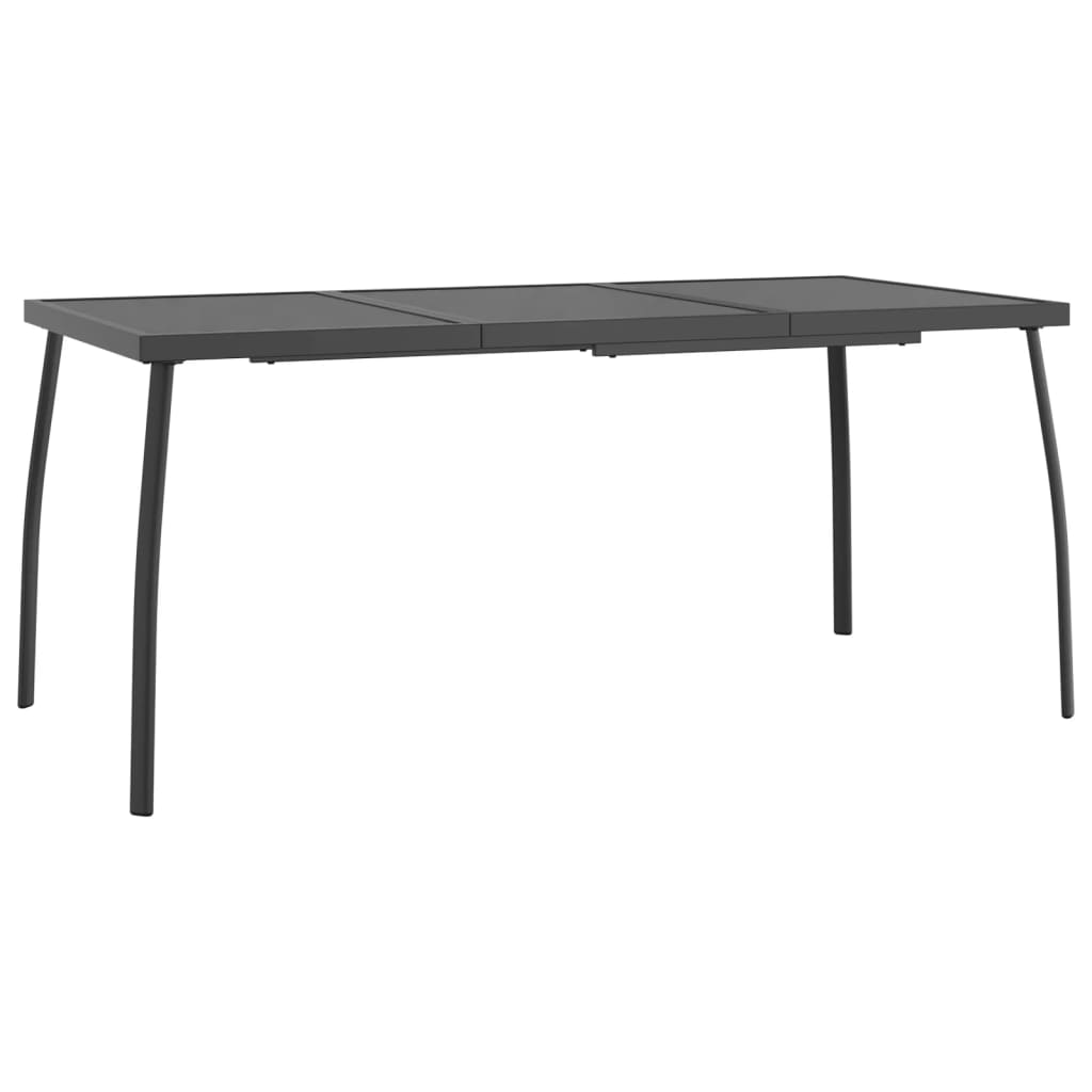 vidaXL Patio Table Outdoor Bistro Table with Metal Frame Anthracite Steel Mesh-14