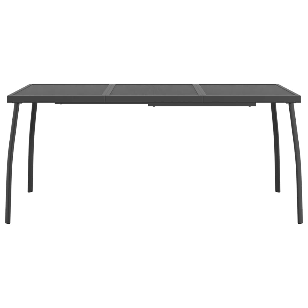vidaXL Patio Table Outdoor Bistro Table with Metal Frame Anthracite Steel Mesh-23