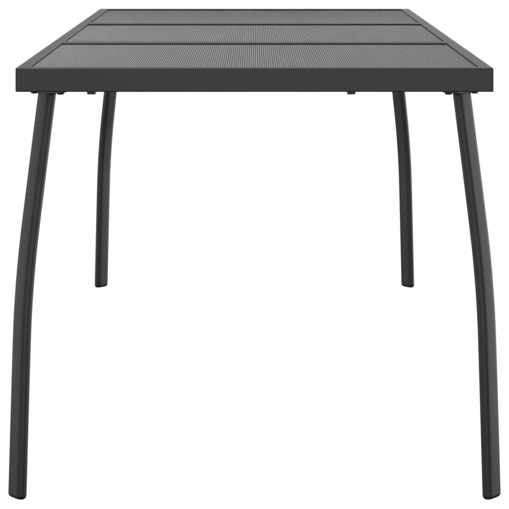 vidaXL Patio Table Outdoor Bistro Table with Metal Frame Anthracite Steel Mesh-26