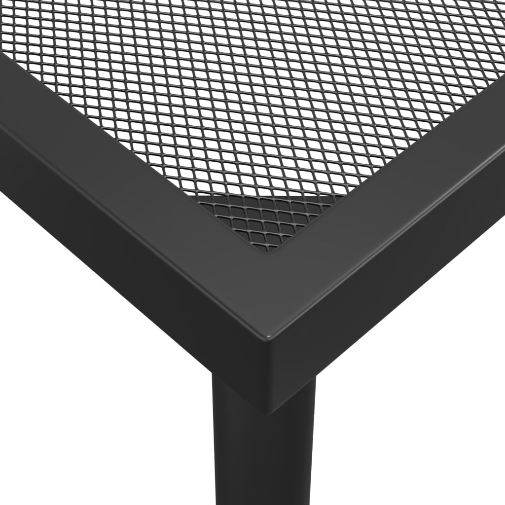 vidaXL Patio Table Outdoor Bistro Table with Metal Frame Anthracite Steel Mesh-0