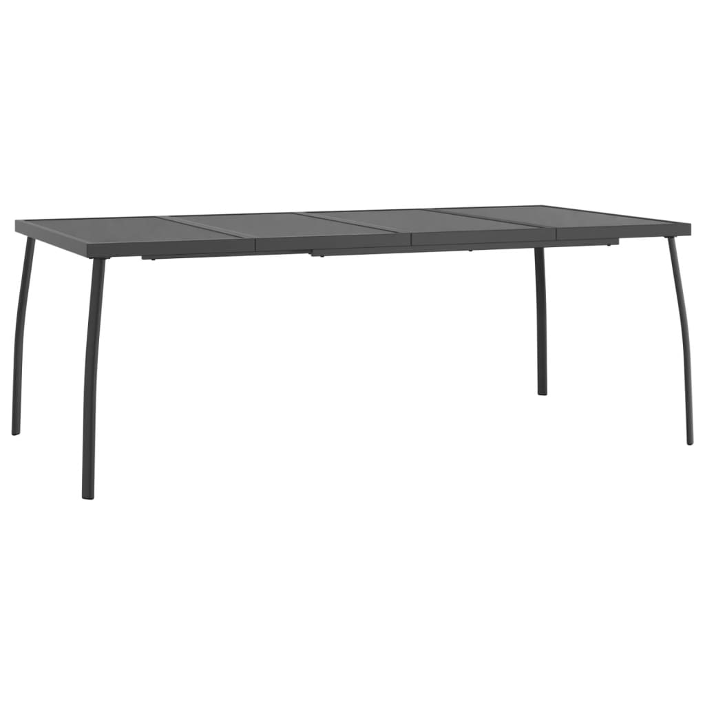 vidaXL Patio Table Outdoor Bistro Table with Metal Frame Anthracite Steel Mesh-3