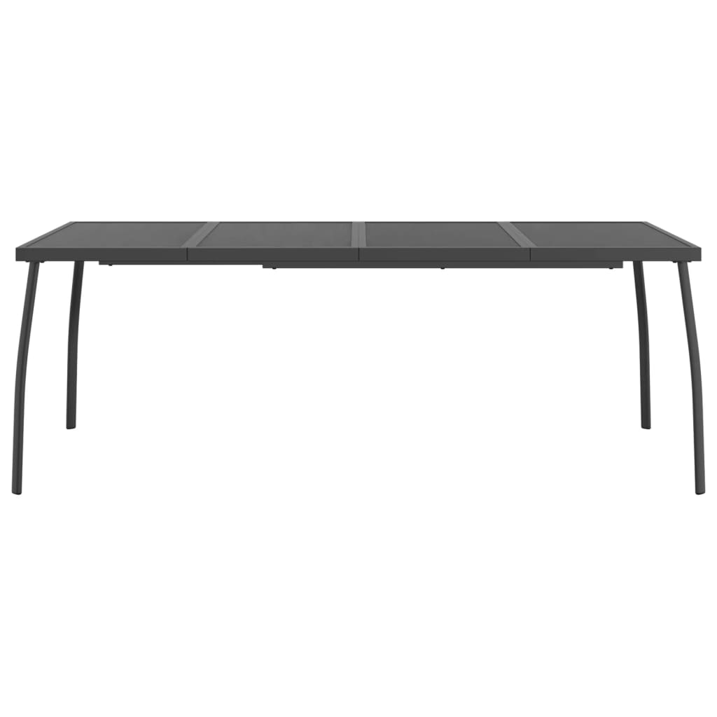 vidaXL Patio Table Outdoor Bistro Table with Metal Frame Anthracite Steel Mesh-12