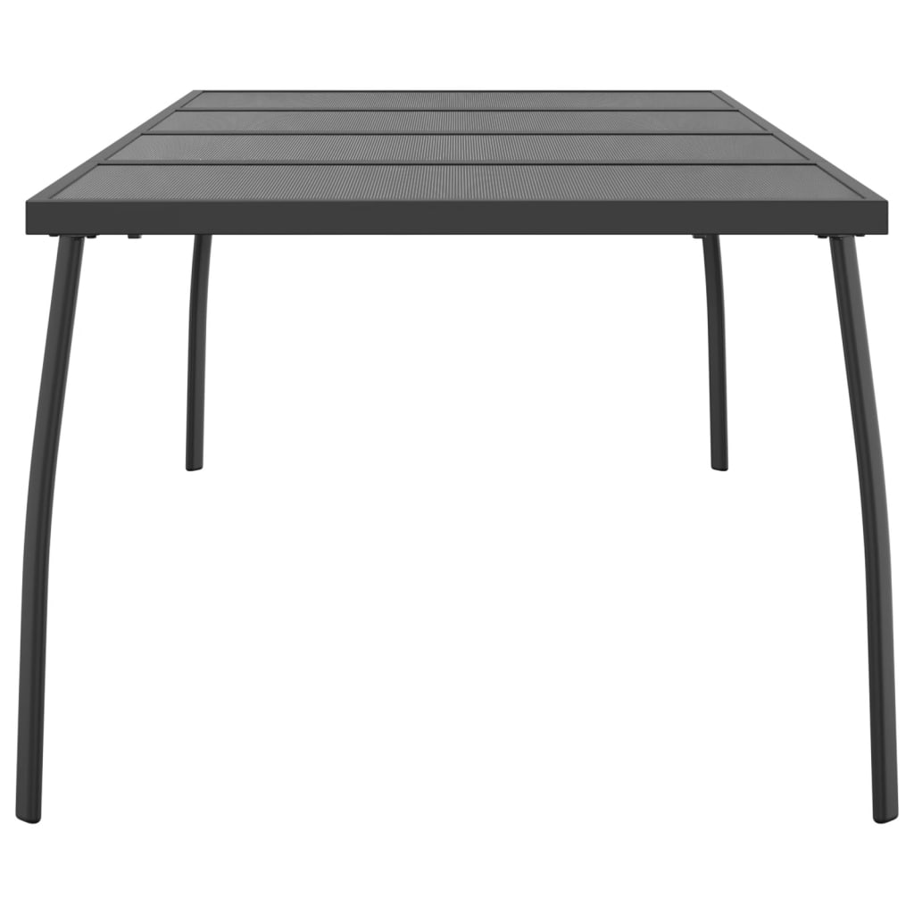 vidaXL Patio Table Outdoor Bistro Table with Metal Frame Anthracite Steel Mesh-15
