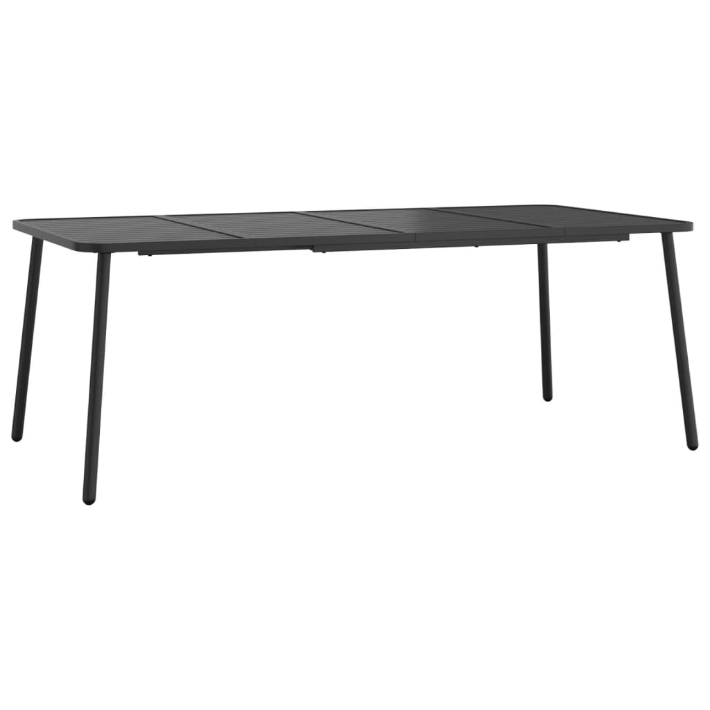 vidaXL Patio Table Outdoor Patio Dining Table for Lawn Garden Anthracite Steel-0