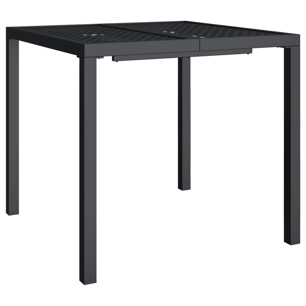 vidaXL Patio Table Patio Furniture Dining Table for Garden Anthracite Steel-22