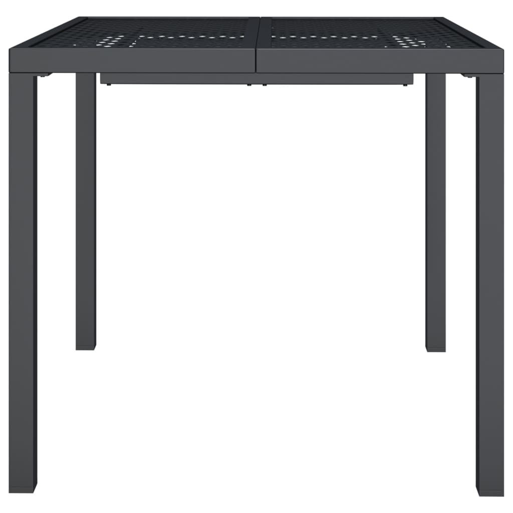 vidaXL Patio Table Patio Furniture Dining Table for Garden Anthracite Steel-4