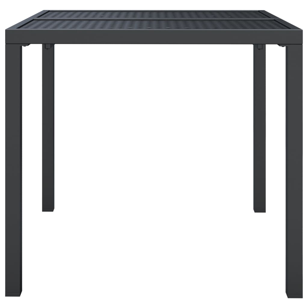 vidaXL Patio Table Patio Furniture Dining Table for Garden Anthracite Steel-8