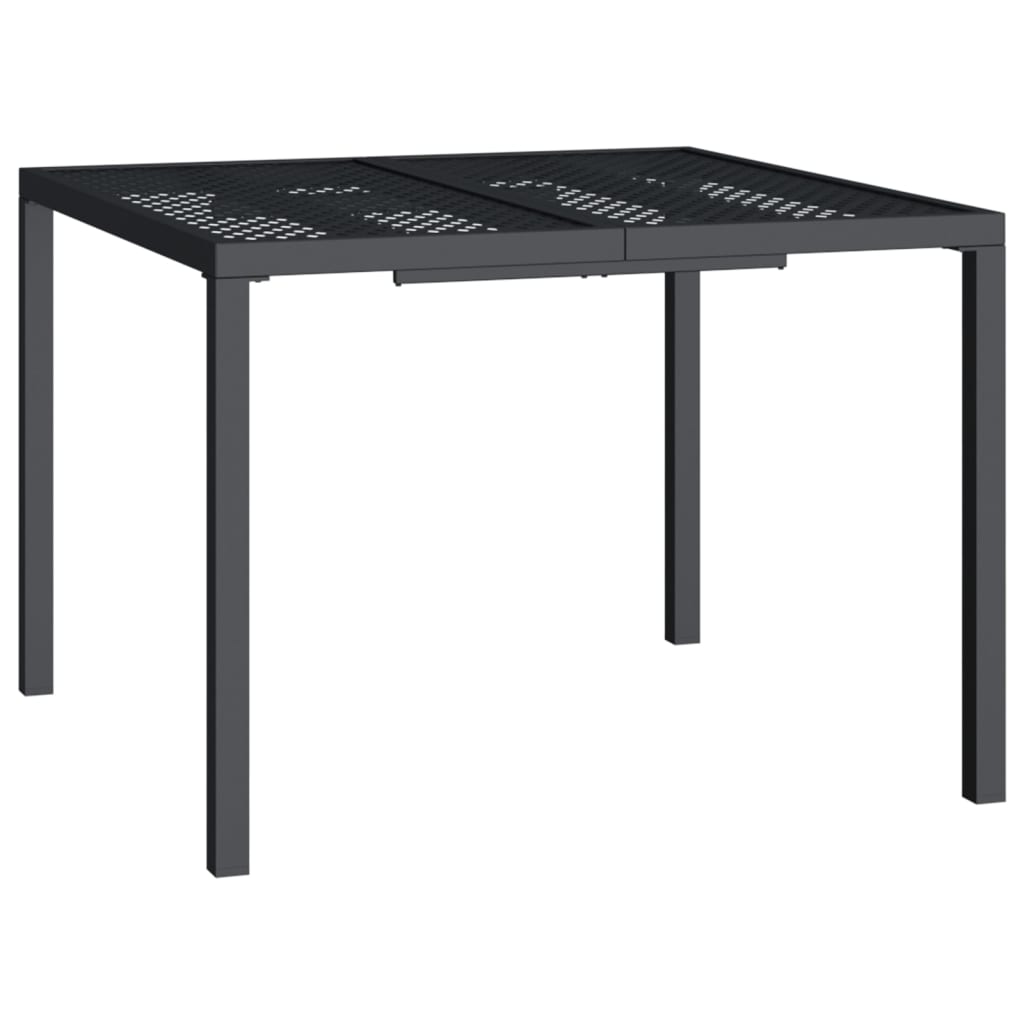 vidaXL Patio Table Patio Furniture Dining Table for Garden Anthracite Steel-11