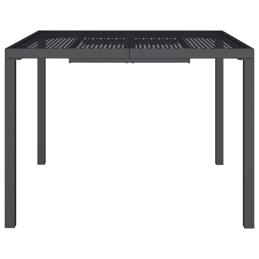 vidaXL Patio Table Patio Furniture Dining Table for Garden Anthracite Steel-23