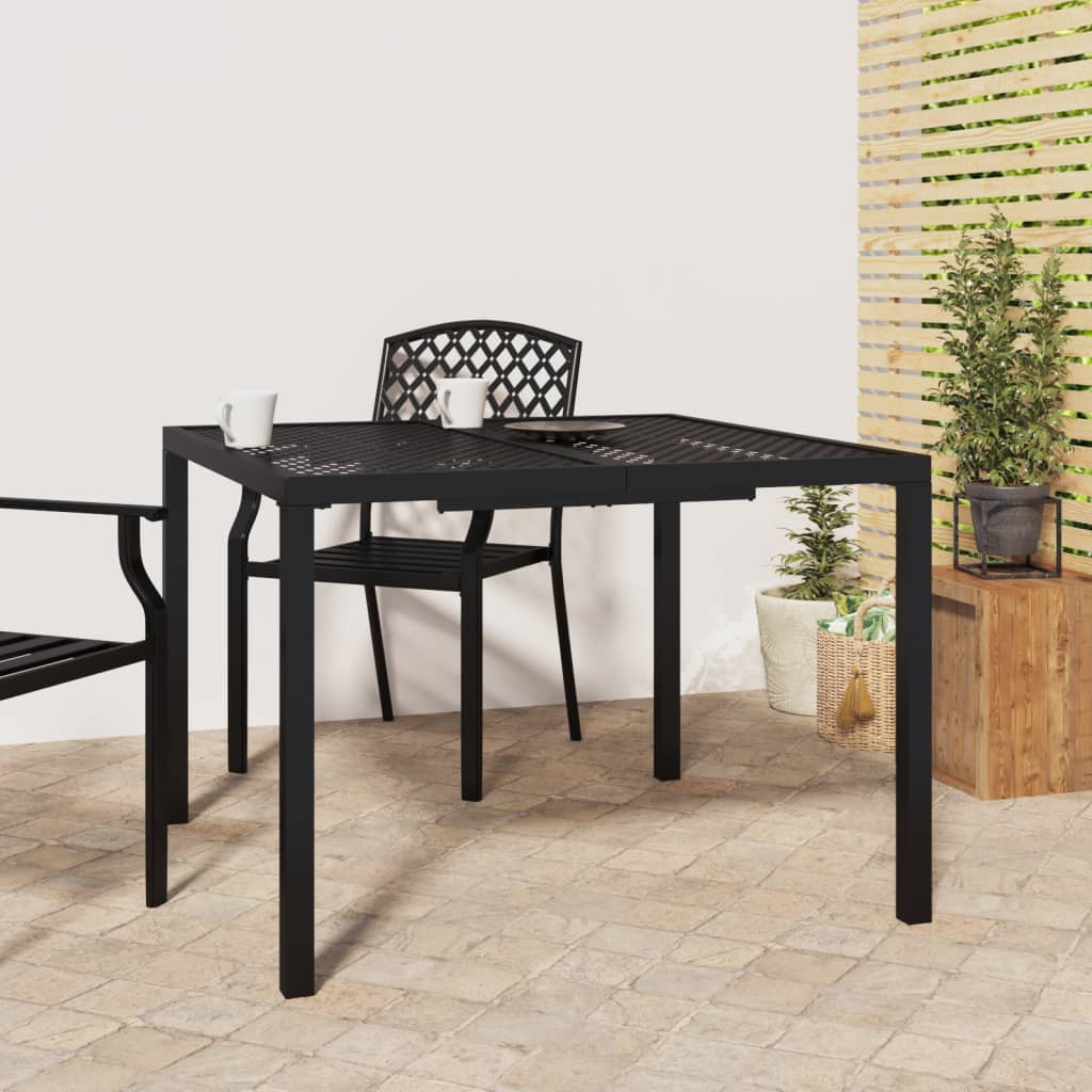 vidaXL Patio Table Patio Furniture Dining Table for Garden Anthracite Steel-15