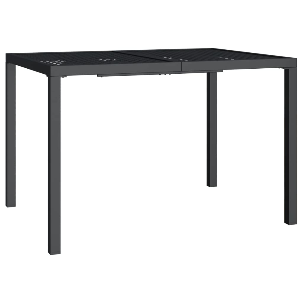 vidaXL Patio Table Patio Furniture Dining Table for Garden Anthracite Steel-29