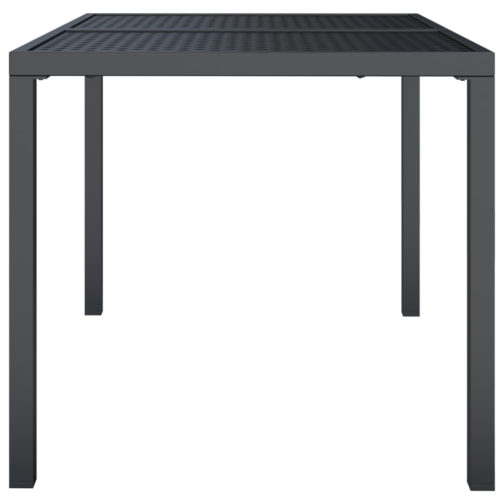 vidaXL Patio Table Patio Furniture Dining Table for Garden Anthracite Steel-6