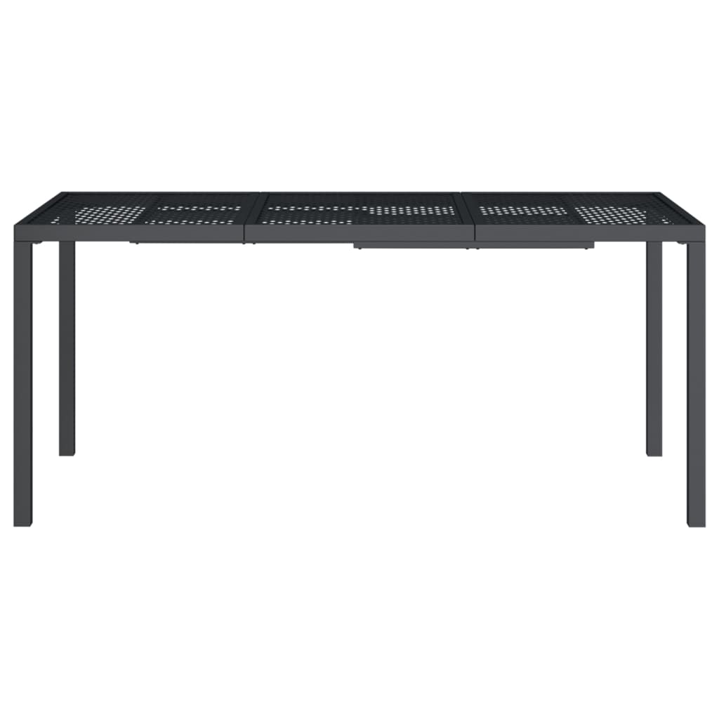 vidaXL Patio Table Patio Furniture Dining Table for Garden Anthracite Steel-28