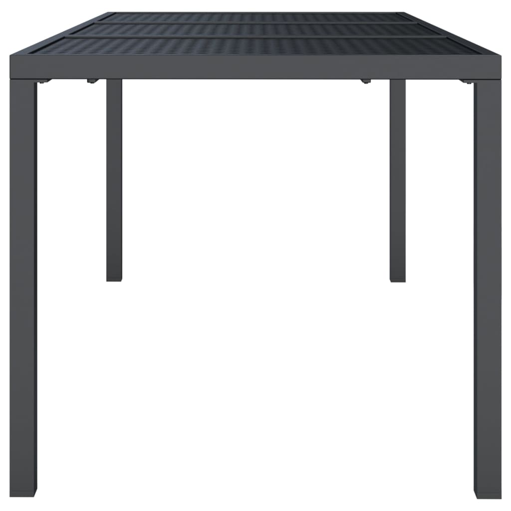 vidaXL Patio Table Patio Furniture Dining Table for Garden Anthracite Steel-32