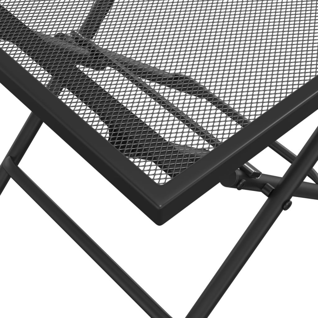 vidaXL Folding Patio Table Outdoor Folding Garden Table Anthracite Steel Mesh-8